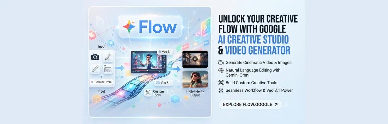 Google Flow: AI Creative Studio & Video Generator Banner
