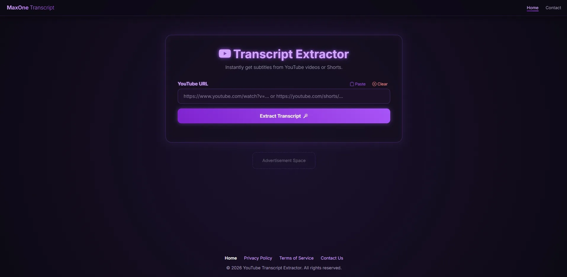 MaxOne Transcript