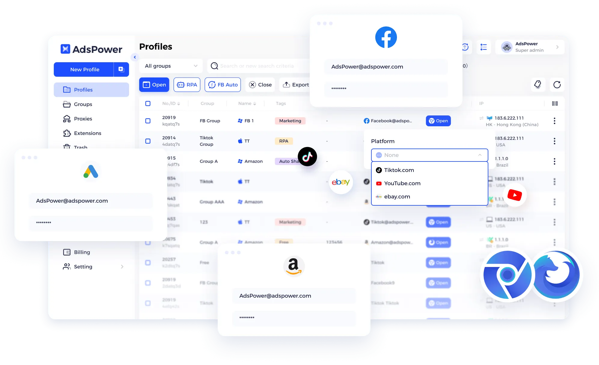 AdsPower: Multi-Account Anti-Detect Browser